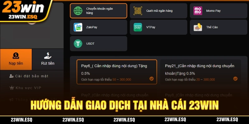 Quy trình giao dịch được đánh giá cao tại nhà cái 23WIN